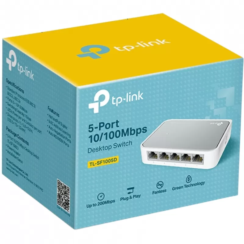 Switch de Escritorio TP-Link TL-SF1005D 5 Puertos 10/100Mbps