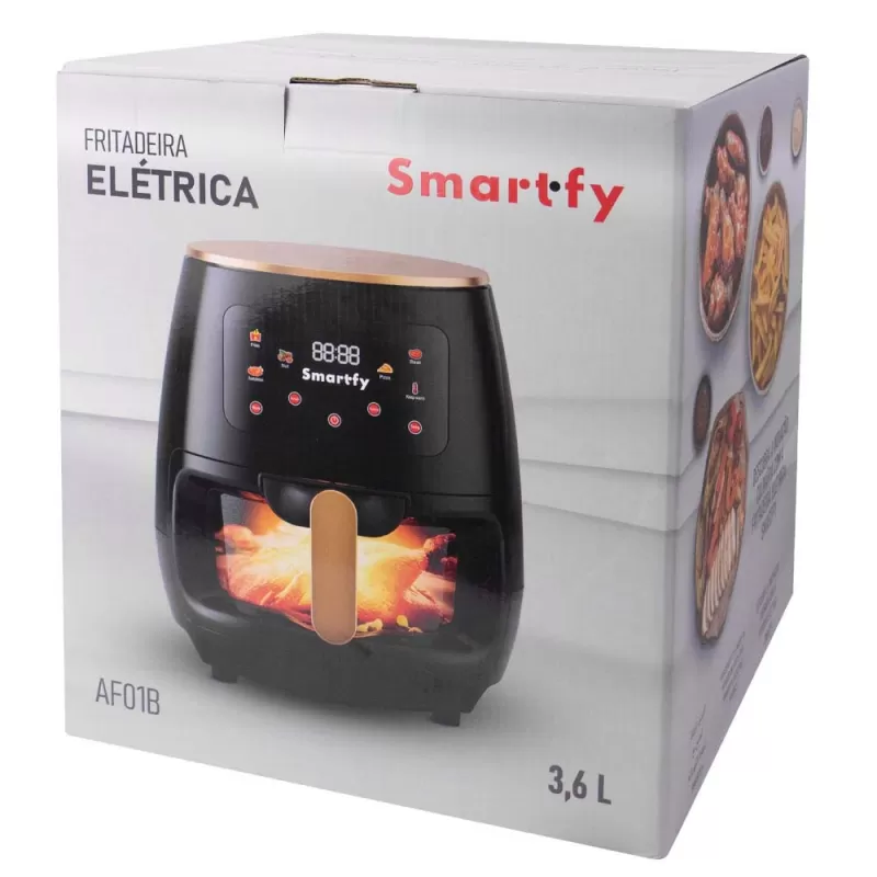 Freidora Eléctrica Smartfy AF01B 900W 3.6L 110V - Black
