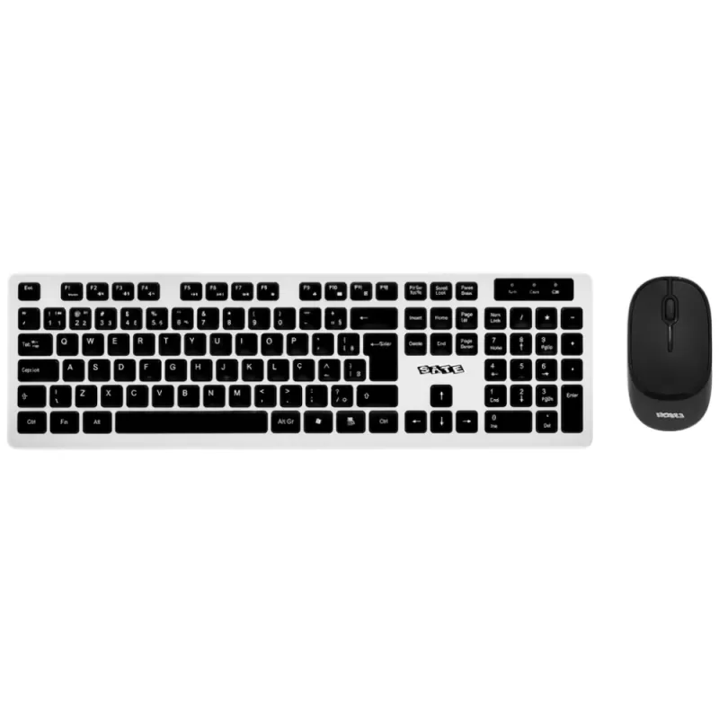 Teclado + Mouse Wireless Sate AK-762G - Black/Silver  (Español)