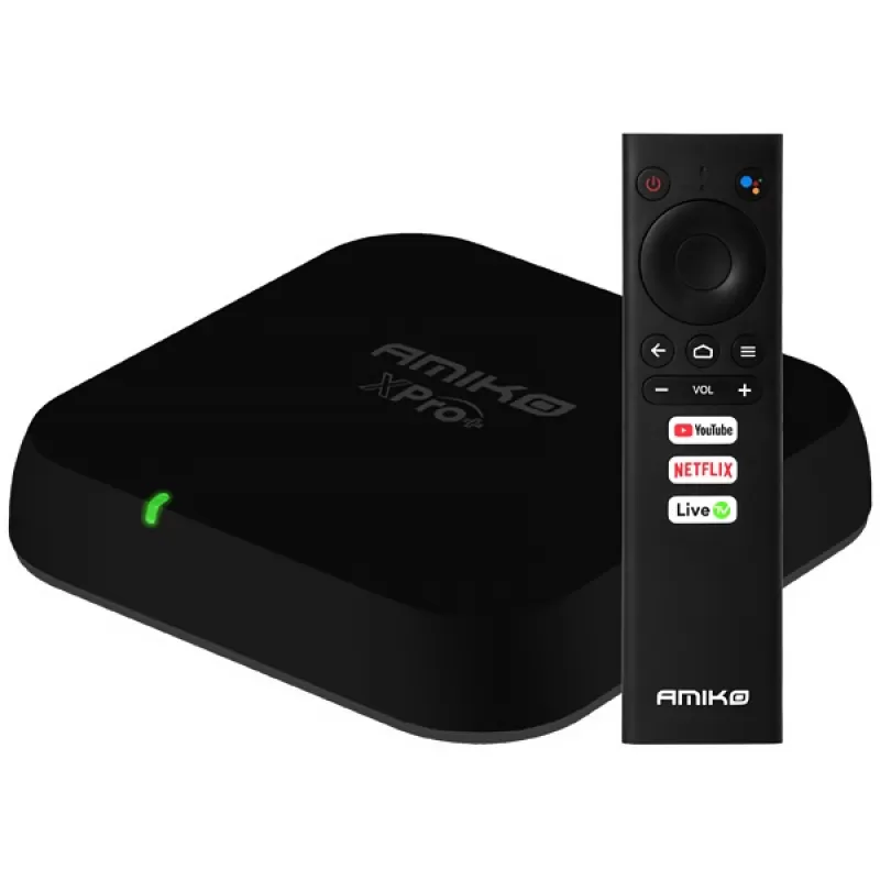 Receptor Amiko XPro+ 4k 2/16GB eMMC Android - Black Receptor Amiko XPro+ 4k 2/16GB eMMC Android - Black