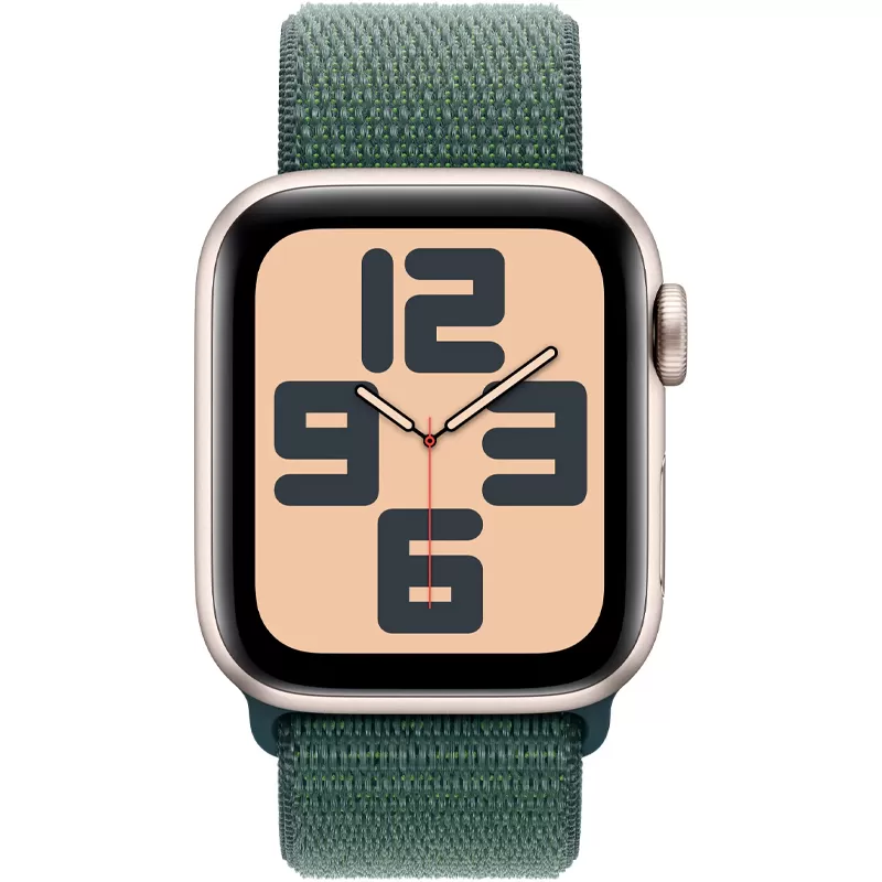 Apple Watch SE 2nd Generation MXEH3LL/A 40mm GPS (2024) - Starlight Aluminium/Lake Green Sport Band