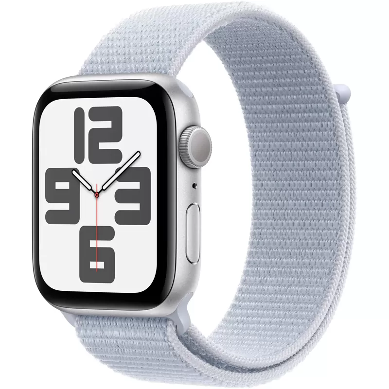 Apple Watch SE 2nd Generation MXET3BE/A 44mm GPS (2024) - Aluminum Silver/Blue Cloud Sport Band Apple Watch SE 2nd Generation MXET3BE/A 44mm GPS (2024) - Aluminum Silver/Blue Cloud Sport Band