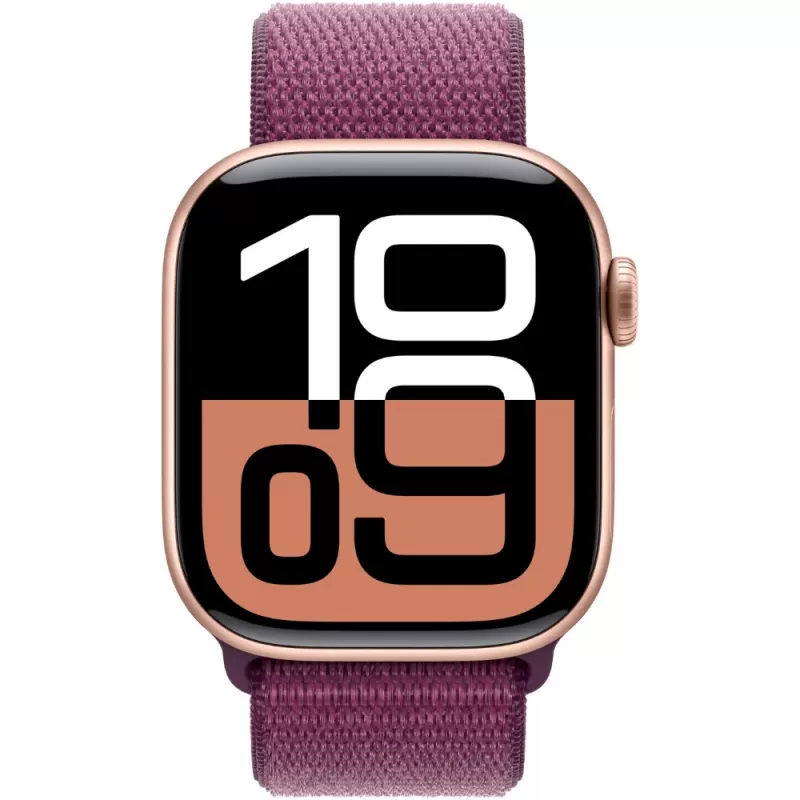 Apple Watch Series 10 MWWK3LW/A 42mm GPS - Aluminum Rose Gold/Plum Sport Loop