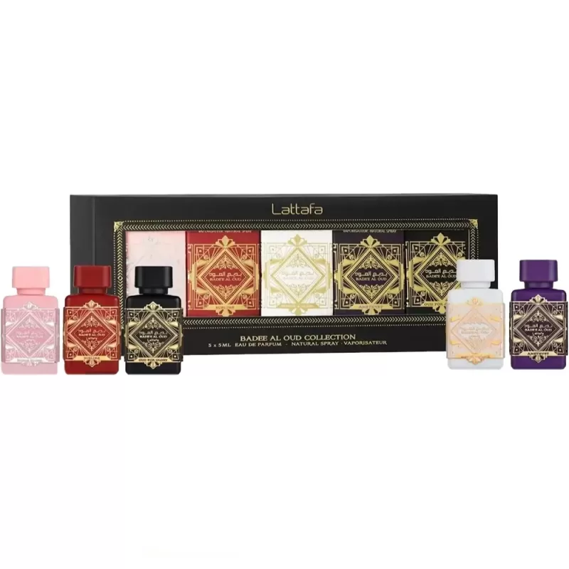 Kit Perfumes Miniatura Lattafa Bade'e Al Oud Collection EDP Unisex - 5x5mL