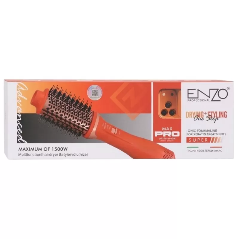 Cepillo Secador Enzo Pro Max EN-4141 1500W 220V - Orange