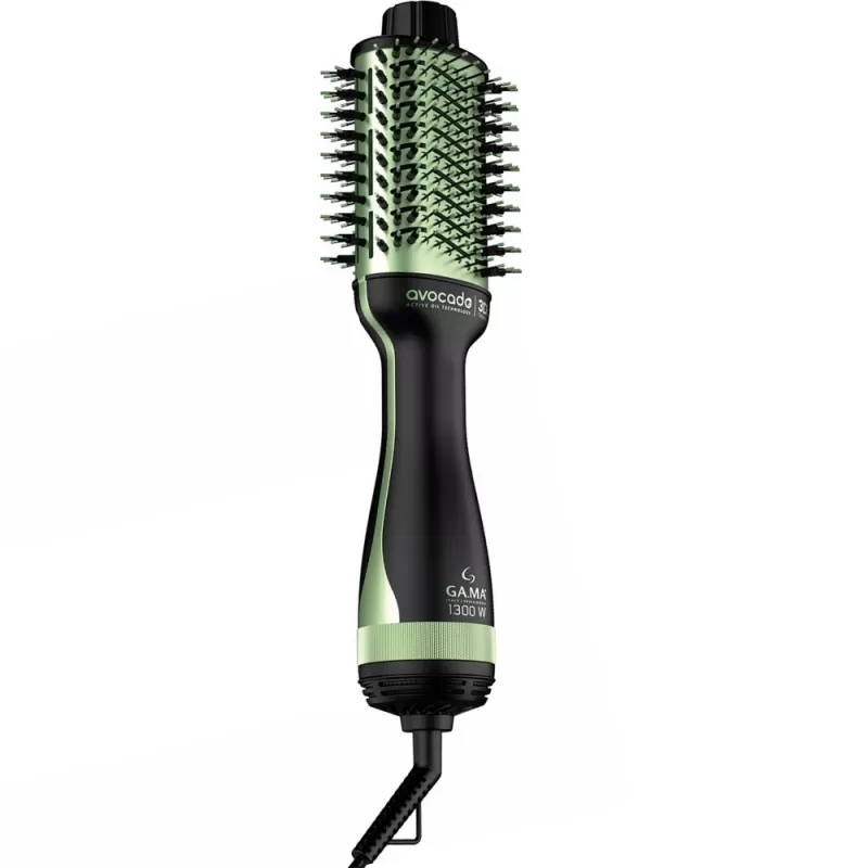 Cepillo Secador Gama Avocado Power Brush 3D 1300W 2V - Black/Green