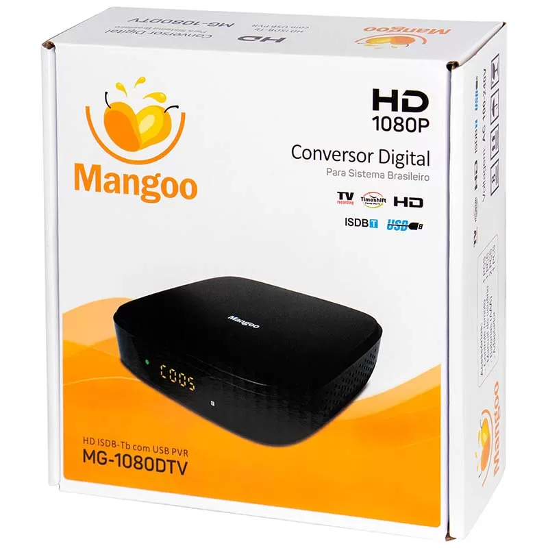 Conversor TV Digital Mangoo MG-1080DTV HD - Black