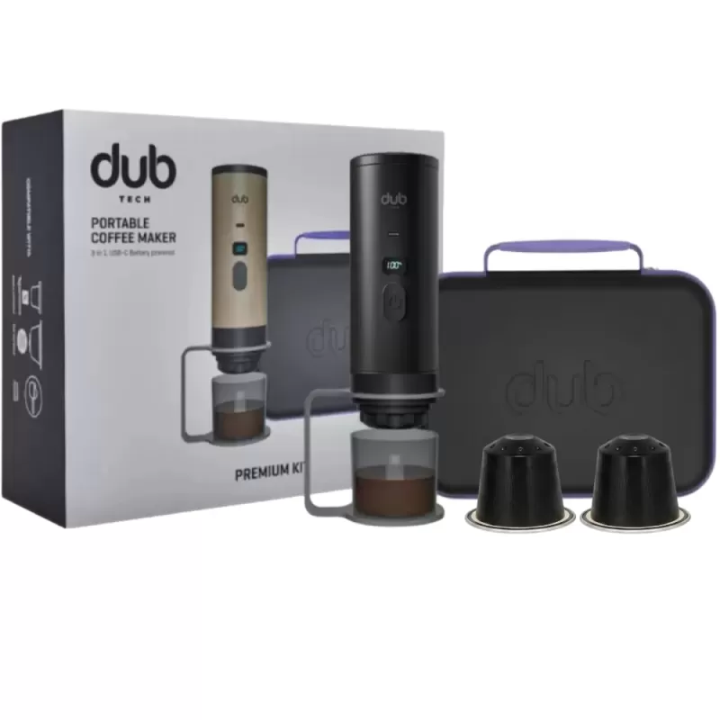 Cafetera Portátil Dub DBCM Premium Kit 3 en 1 USB-C - Black