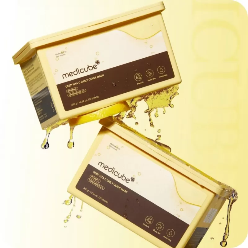 Mascarilla Facial Medicube Deep Vita C Daily Quick 2% Niacinamida 350g (30 Sheets)