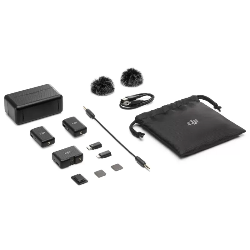 Micrófono Wireless DJI Mic 2 (2 TX + 1 RX + Charging Case) - Black