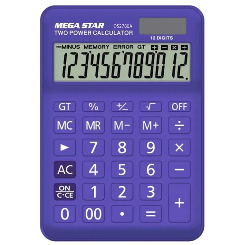 Calculadora MegaStar DS2780A 12 Dígitos - Blue