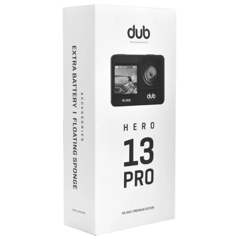 Cámara de Acción DUB Hero 13 Pro Premium Edition DUBH13PRO 4K Ultra HD - Black