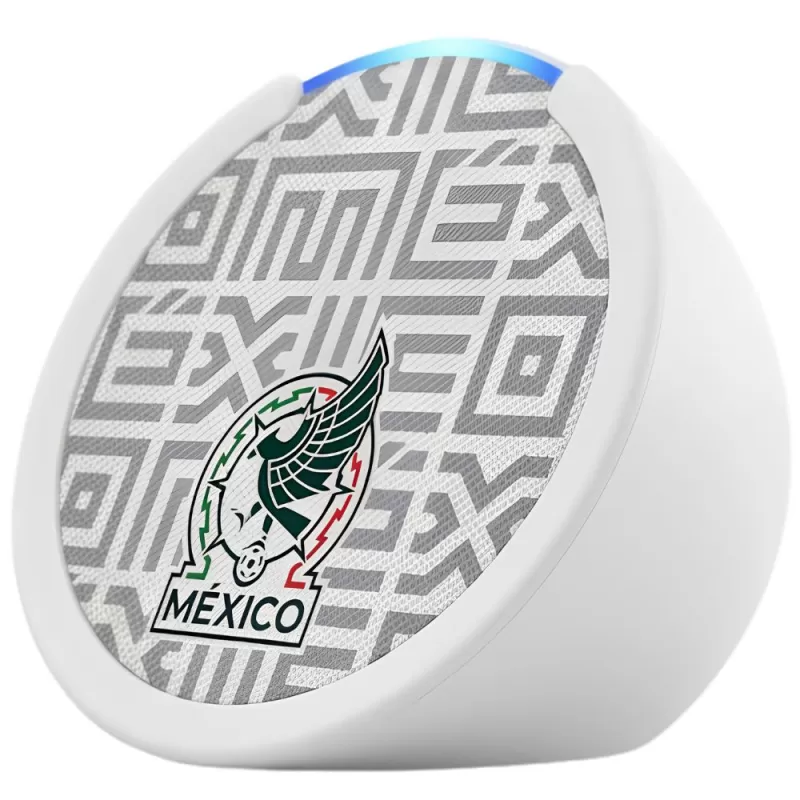Speaker Amazon Echo Pop Selección Nacional de México (Soccer Edition) With Alexa - White
