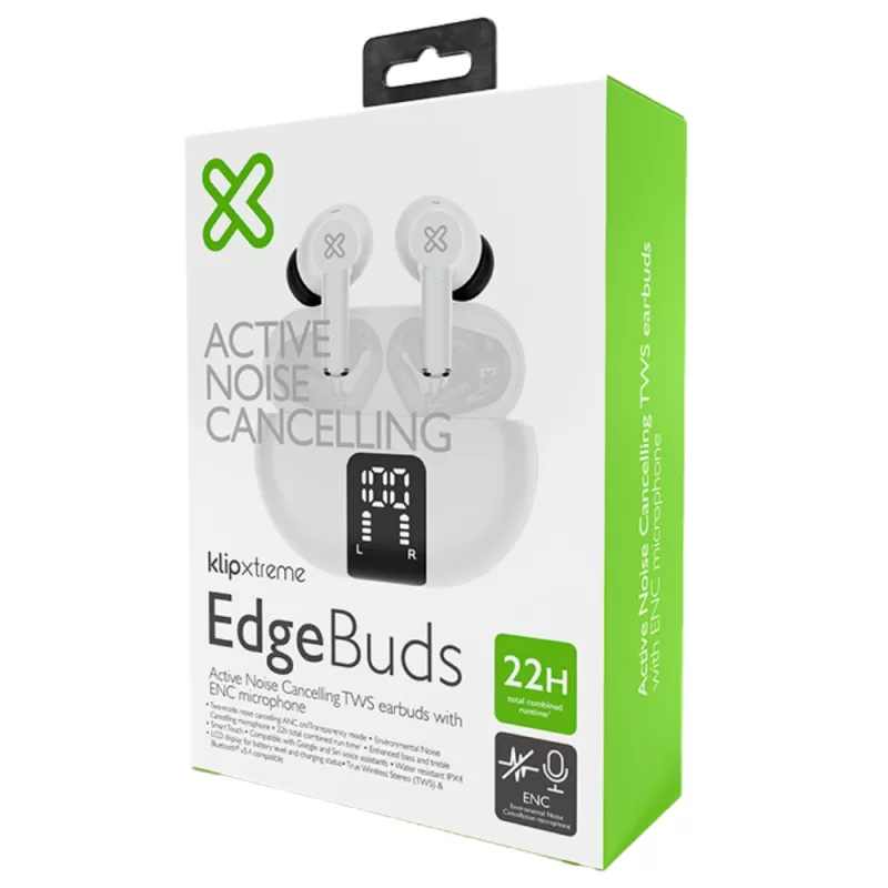 Auricular Klip Xtreme EdgeBuds KTE-755WH Bluetooth ANC - White