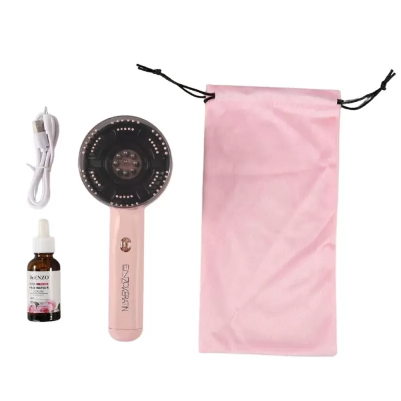 Masajeador Capilar Eléctrico Enzo Keratin En-4004 10W - Pink