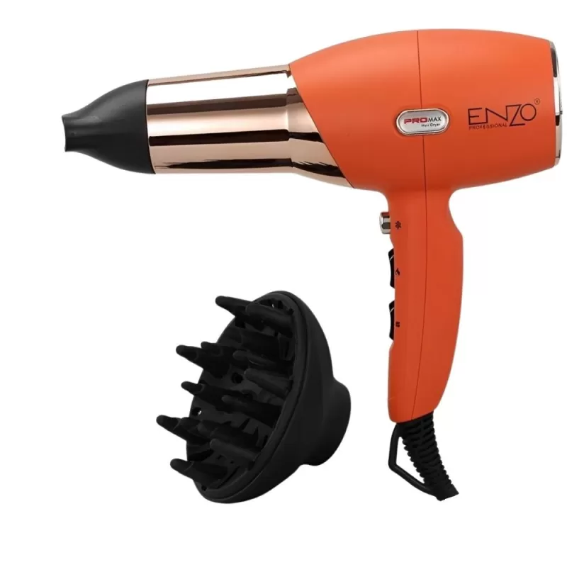 Secador de Cabello Enzo Pro Max EN-6019 1845W 220V - Orange