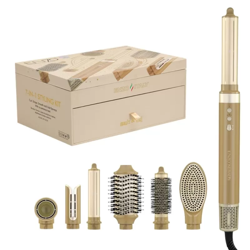 Secador Multiestilizador Enzo EN-6228 7 en 1 1500W 220V - Beige