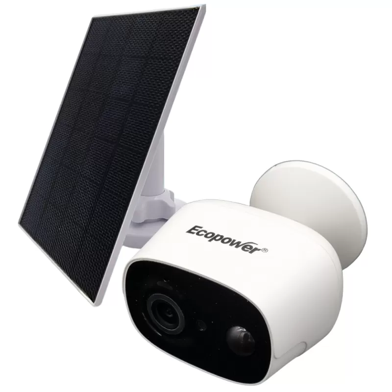 Cámara IP Ecopower EP-C102 3MP Wi-Fi 2V con Panel Solar - White