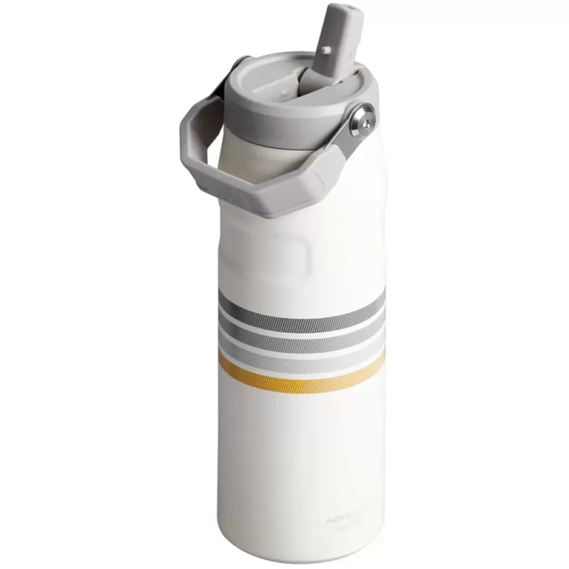 Termo Stanley The Aerolight IceFlow Bottle Flip Straw 2.0 Lid 710mL - Cream Ash Stripe