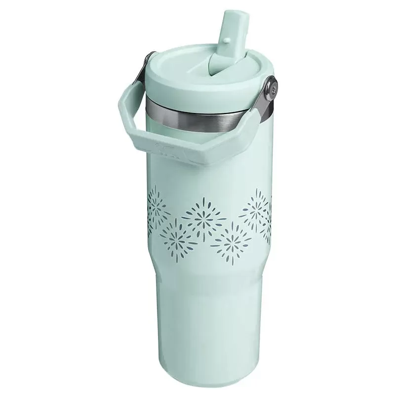 Termo Stanley The IceFlow Flip Straw Tumbler 887mL - Seaglass Gloss