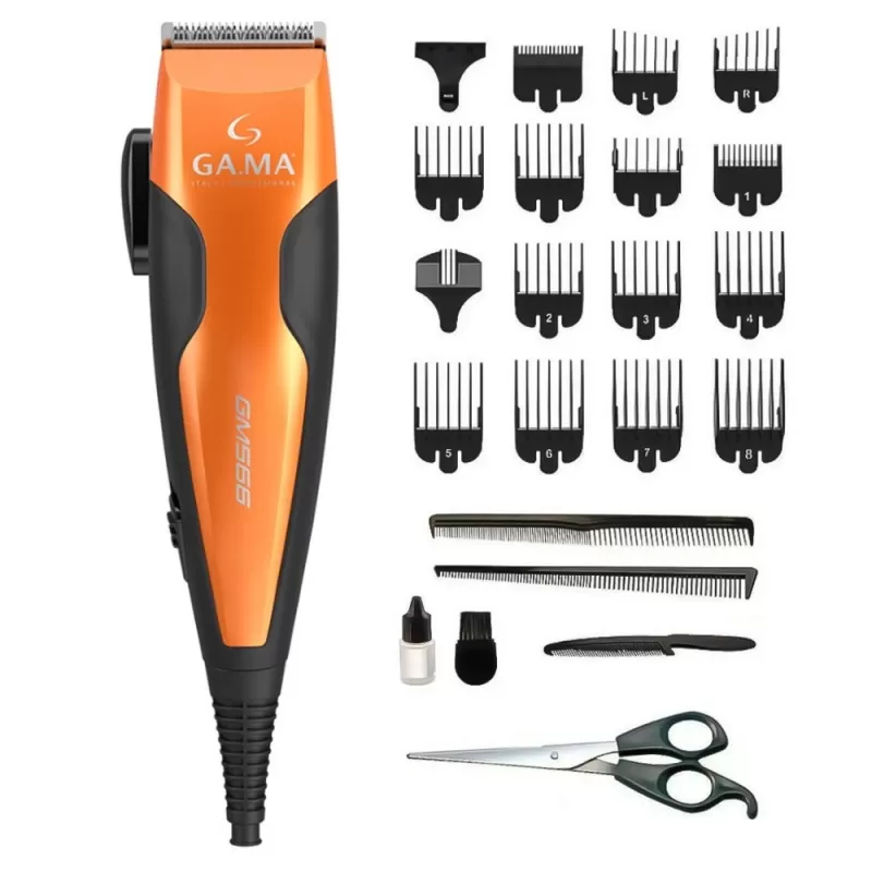 Cortador de Pelo Gama GM566 Magnetic Clipper 220V - Black/Orange