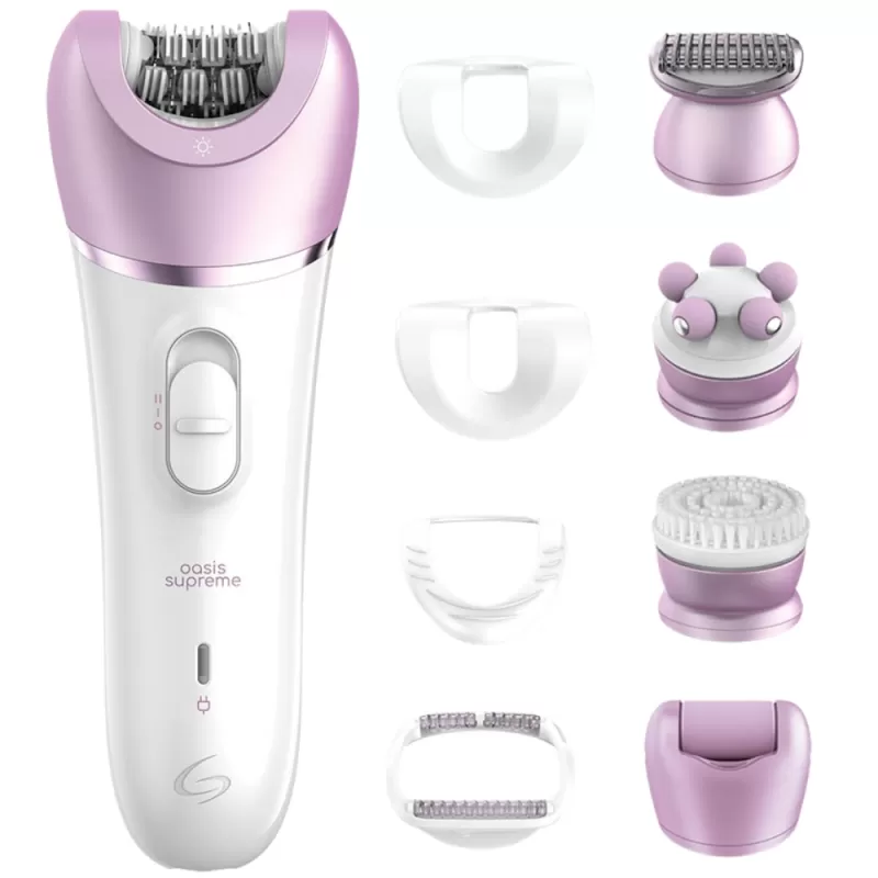 Depilador Eléctrico Gama Oasis Supreme - White/Pink Depilador Eléctrico Gama Oasis Supreme - White/Pink