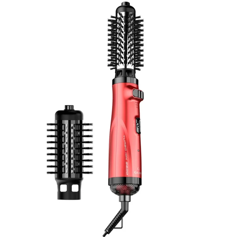 Cepillo Secador Rotativo Gama Turbo Ion 2600 Brush 3D 1100W 2V - Red