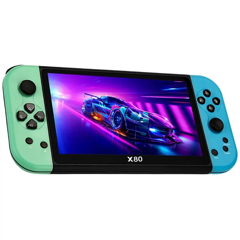 Consola Portátil Game X80 7" 16GB - Green/Blue