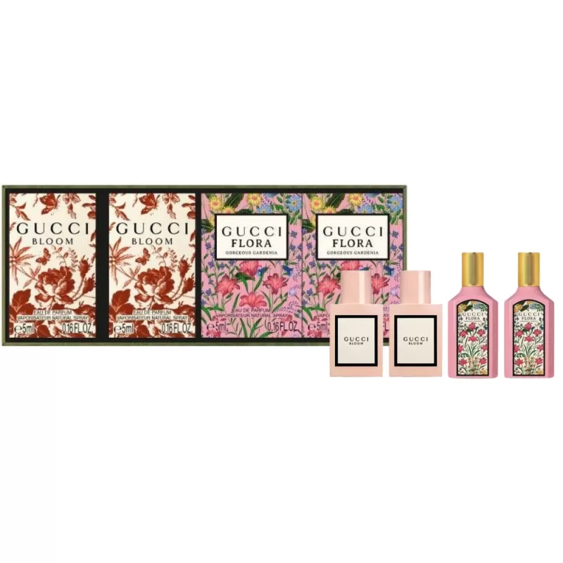 Kit Perfumes Miniatura Gucci Bloom & Flora EDP Femenino - 4x5mL