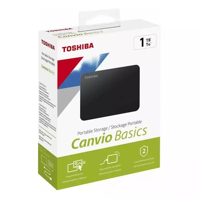 HD Externo Toshiba Canvio Basics HDTB510XK3AA 2.5" 1TB - Black