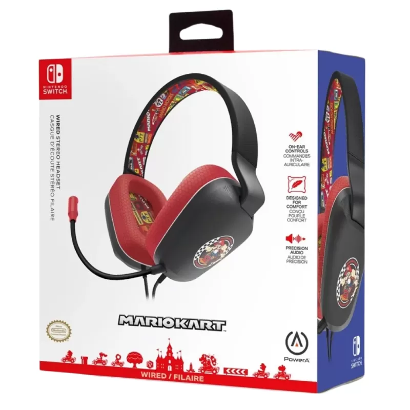 Auricular PowerA para Nintendo Switch - Mario Kart Rivals (NSHS0398-01)