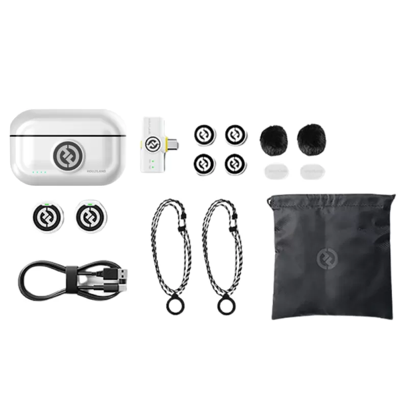 Micrófono Wireless Hollyland Lark M2 Duo Versión USB-C - Ivory White