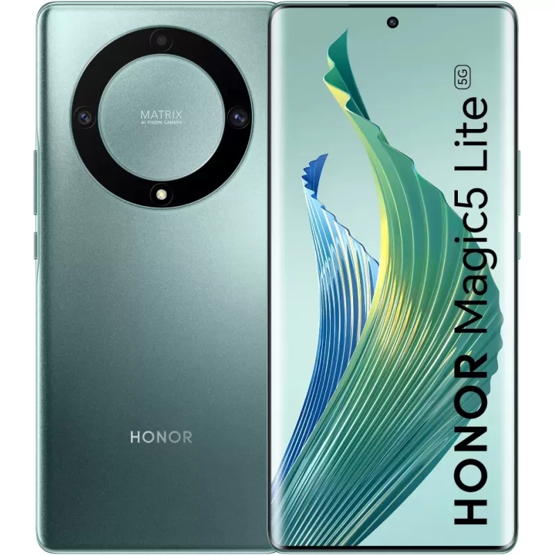 Smartphone Honor Magic5 Lite RMO-NX3 DS 5G 6.67" 8/256GB - Emerald Green (Garantía Brasil)