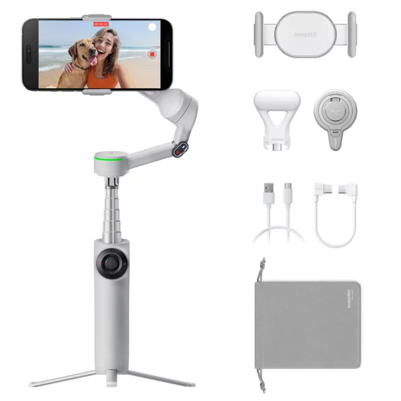 Estabilizador Insta360 Flow 2 Pro Creator Kit - Stone Gray (FLOW208)