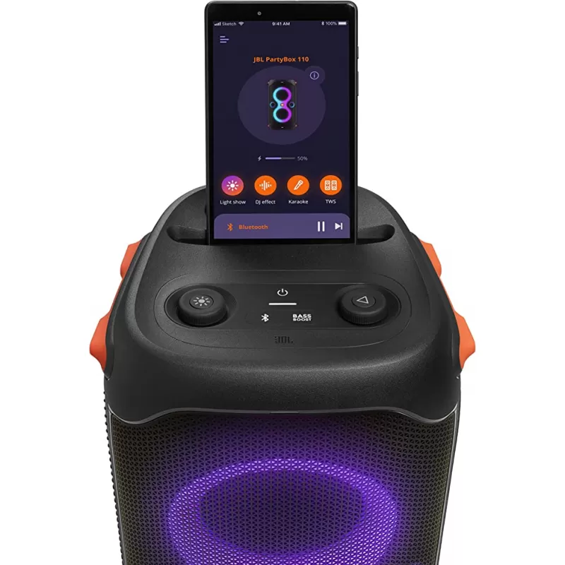 Speaker JBL Party Box 110 2V - Black (Caja Fea)