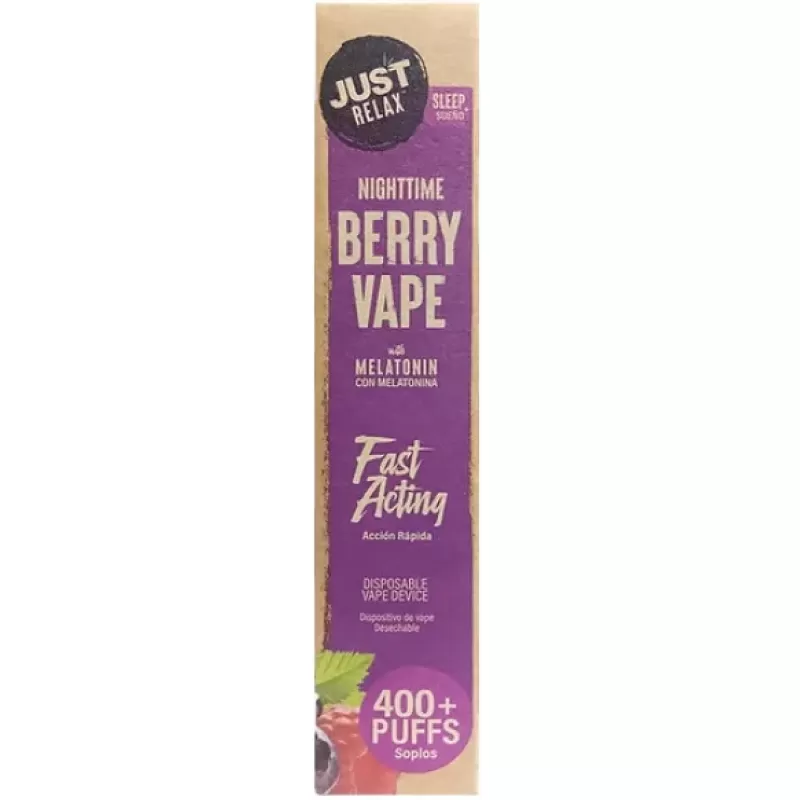 Vaper Descartable Just Relax 400+Puffs C/Melatonina - Nighttime Berry Vaper Descartable Just Relax 400+Puffs C/Melatonina - Nighttime Berry