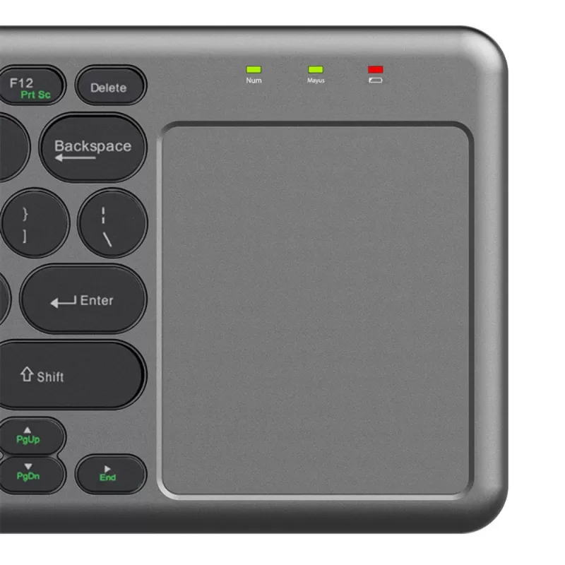 Teclado Wireless Klip Xtreme KeyGlider KCK-550E con TouchPad - Gray