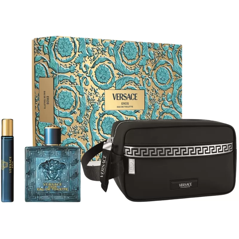 Kit Perfume Versace Eros EDT Masculino 100ml + Tra...