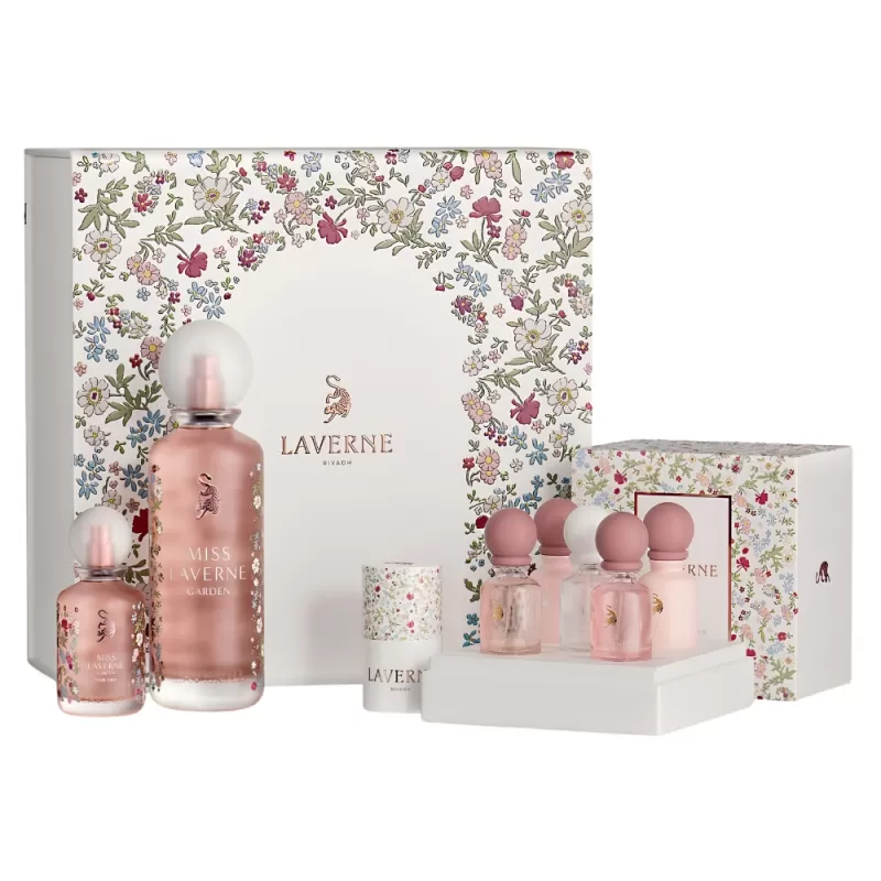 Kit Perfume Laverne Miss Laverne Garden EDP 200mL + 100mL + Hair Mist 50mL  + Perfumes Miniatura 5x10mL -  Femenino