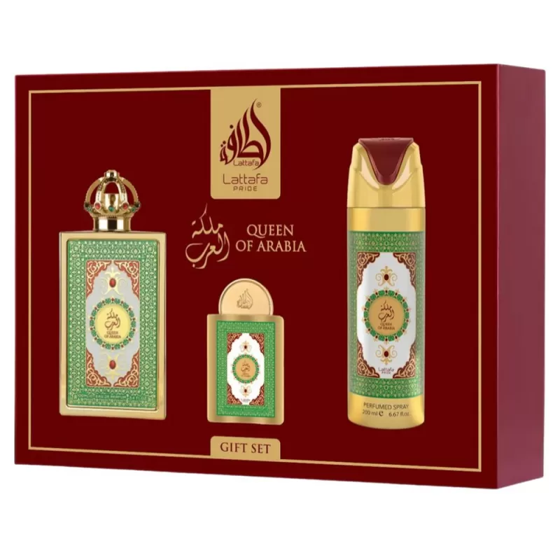 Set Perfume Lattafa Pride Queen of Arabia (3pcs) - Femenino