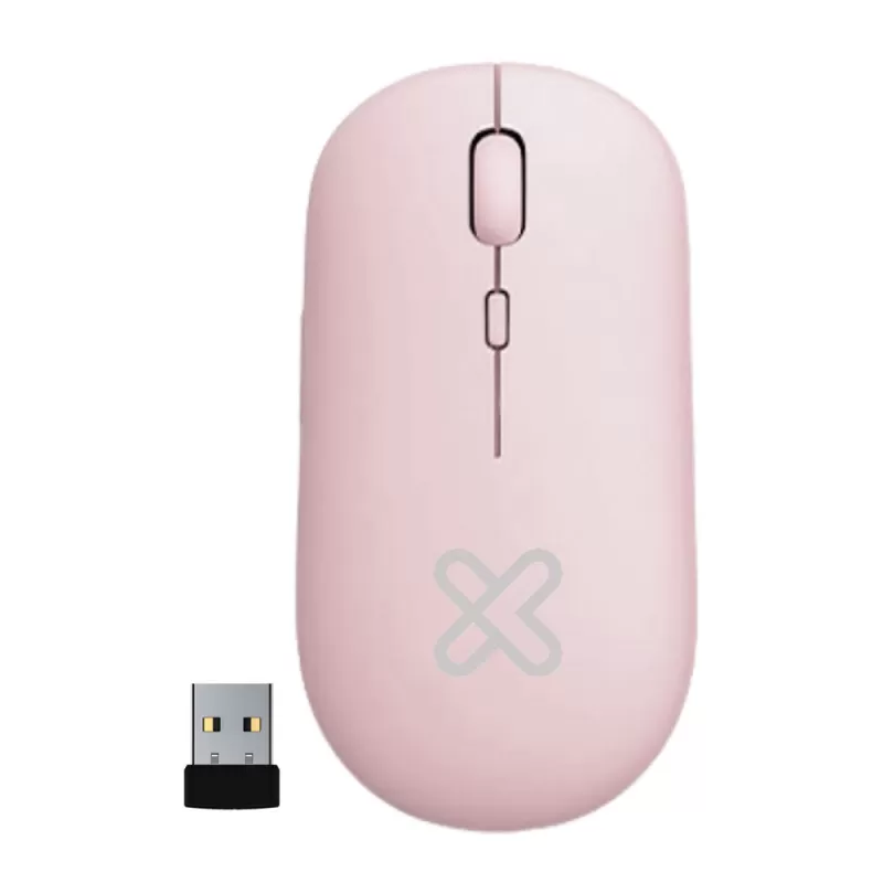 Mouse Wireless Klip Xtreme SlimSurfer KMW-415PK Silencioso - Pink