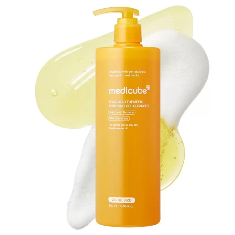 Limpiador Facial Medicube Kojic Acid Turmeric Purifying Gel - 500mL
