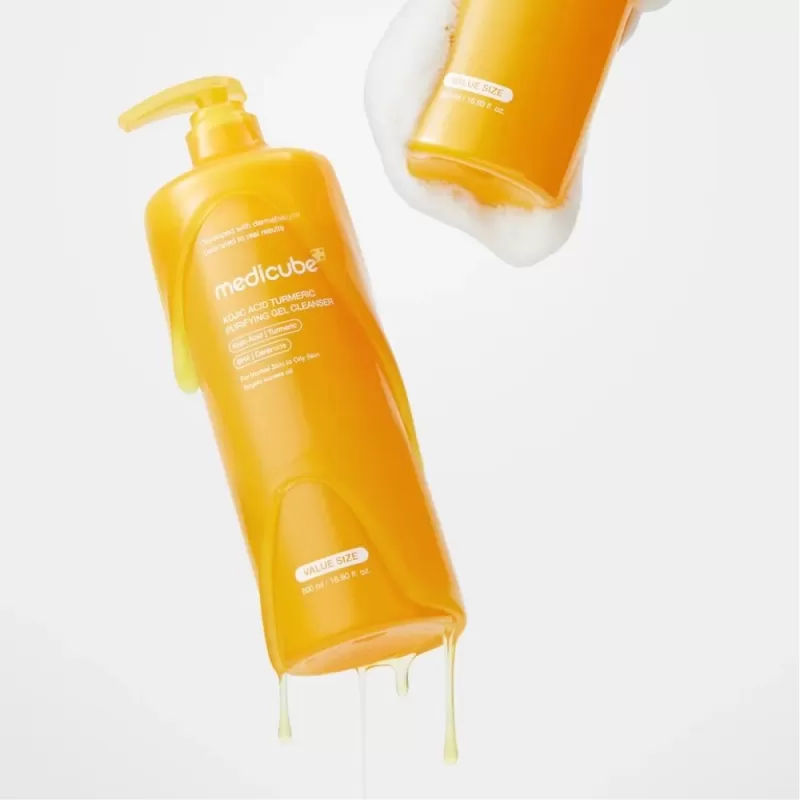 Limpiador Facial Medicube Kojic Acid Turmeric Purifying Gel - 500mL