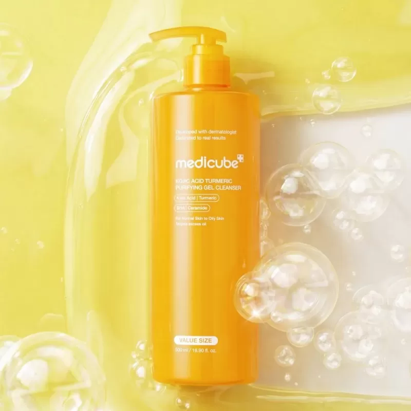 Limpiador Facial Medicube Kojic Acid Turmeric Purifying Gel - 500mL