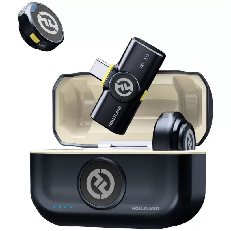 Micrófono Wireless Hollyland Lark M2 Duo Versión USB-C - Shine Charcoal