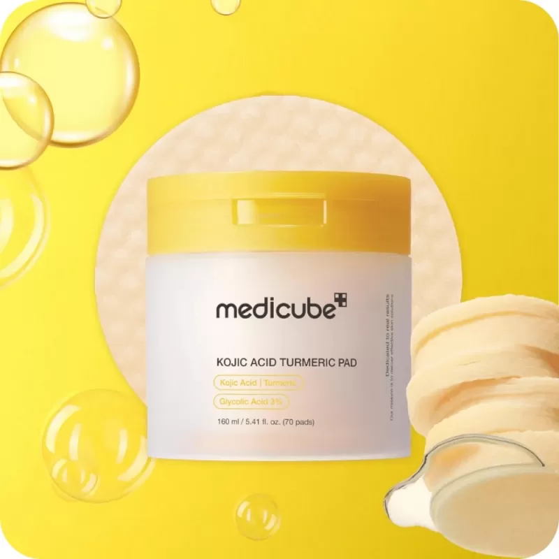 Almohadilla Facial Medicube Kojic Acid Turmeric - 70 Pads