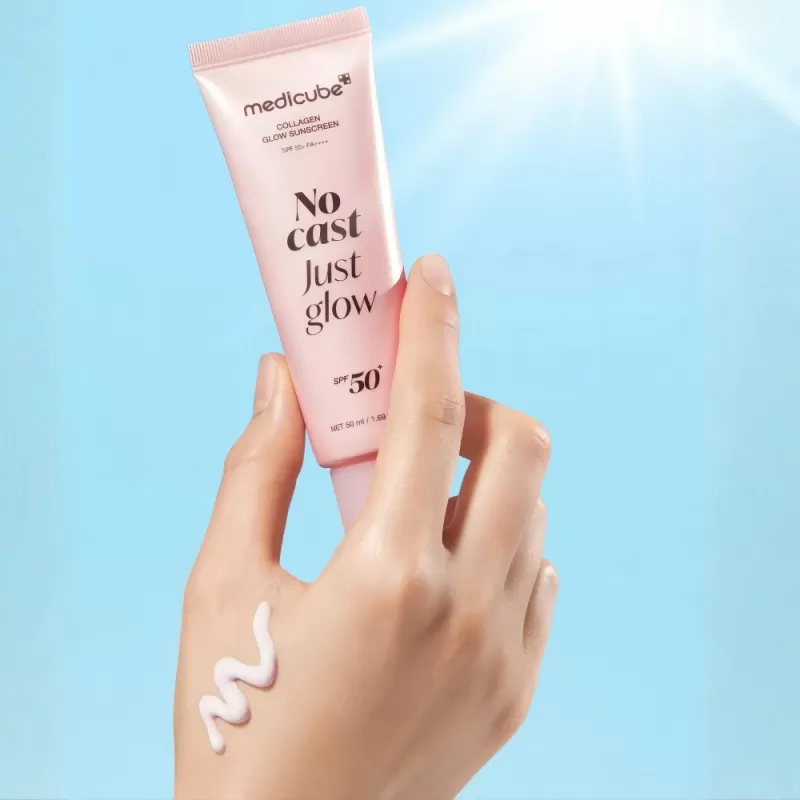 Protector Solar Facial Medicube Collagen No Cast Just Glow SPF 50+ PA++++ - 50mL