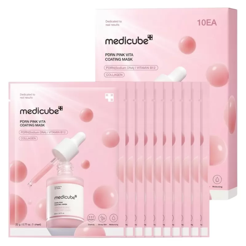 Mascarilla Facial Medicube PDRN Pink Vita Coating 22g (10 Sheets)