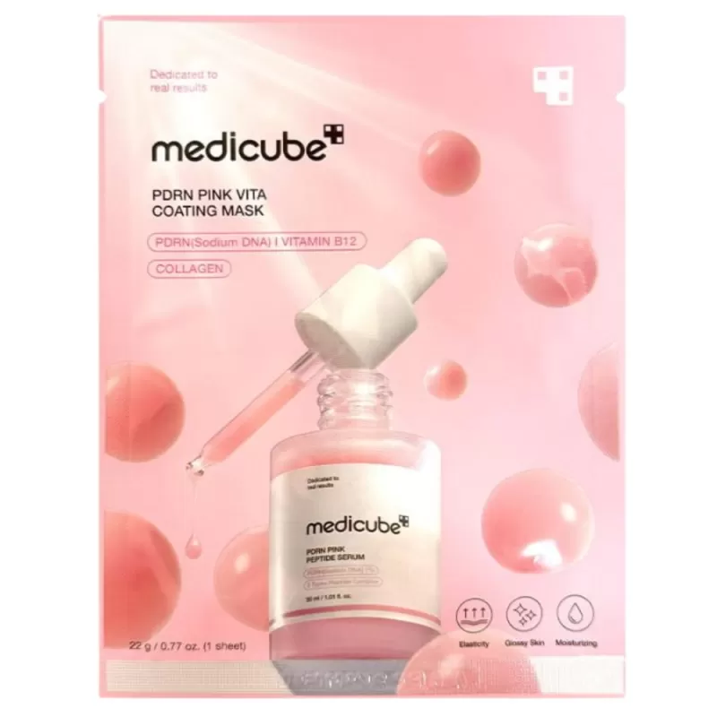 Mascarilla Facial Medicube PDRN Pink Vita Coating 22g (10 Sheets)