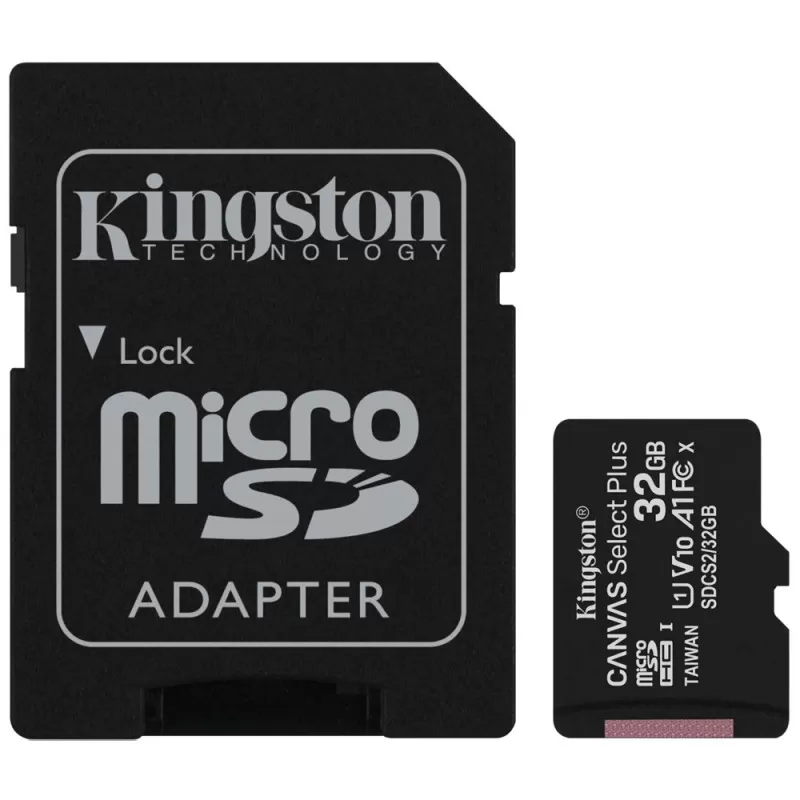 Cartao Microsd Kingston Canvas Select Plus SDCS2/32GB de 32GB - Negro